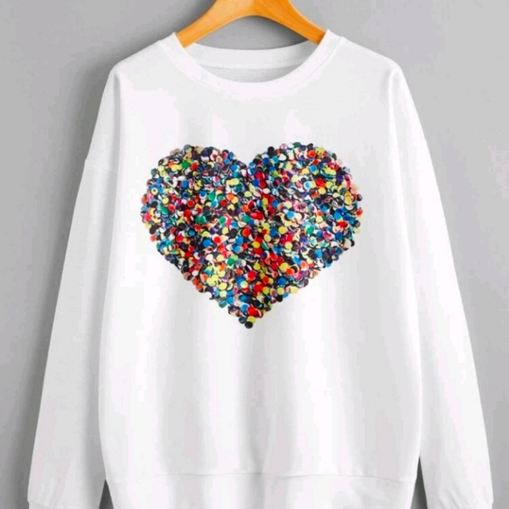 Womens white sweatshirt